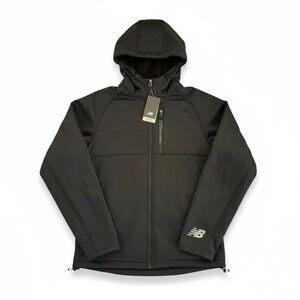 New Balance Windbreaker/Softshell Jacket (Black, with hood) NWT Size M